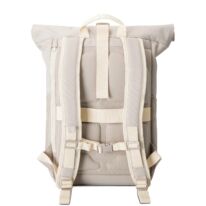 "ALLEN" újrahasznosított közepes méretű rolltop hátizsák, homok színű, Johnny Urban