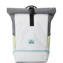 "ALLEN" újrahasznosított közepes méretű rolltop hátizsák, szürke-zöld, Johnny Urban "ALLEN" újrahasznosított közepes méretű rolltop hátizsák, szürke-zöld, Johnny Urban