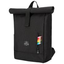 "AARON JUNIOR" újrahasznosított rolltop hátizsák, fekete, Johnny Urban "AARON JUNIOR" újrahasznosított rolltop hátizsák, fekete, Johnny Urban
