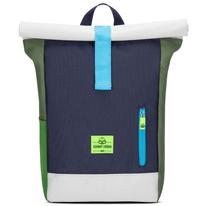 "AARON JUNIOR" újrahasznosított rolltop hátizsák, kék multicolor, Johnny Urban "AARON JUNIOR" újrahasznosított rolltop hátizsák, kék multicolor, Johnny Urban