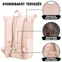 "AARON JUNIOR" újrahasznosított rolltop hátizsák, púder rózsaszín, Johnny Urban "AARON JUNIOR" újrahasznosított rolltop hátizsák, púder rózsaszín, Johnny Urban