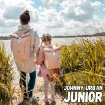 "AARON JUNIOR" újrahasznosított rolltop hátizsák, púder rózsaszín, Johnny Urban