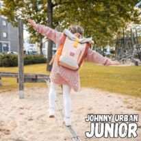 "AARON JUNIOR" újrahasznosított rolltop hátizsák, rózsaszín multicolor, Johnny Urban