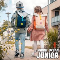 "LIAM JUNIOR" újrahasznosított hátizsák, kék multicolor, Johnny Urban