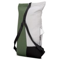 "OSKAR" újrahasznosított rolltop hátizsák, zöld-szürke-fekete, Johnny Urban