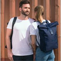 "AARON" újrahasznosított nagyméretű rolltop hátizsák, kék, Johnny Urban "AARON" újrahasznosított nagyméretű rolltop hátizsák, kék, Johnny Urban