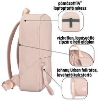 "MILO" újrahasznosított hátizsák, púder rózsaszín, Johnny Urban "MILO" újrahasznosított hátizsák, púder rózsaszín, Johnny Urban