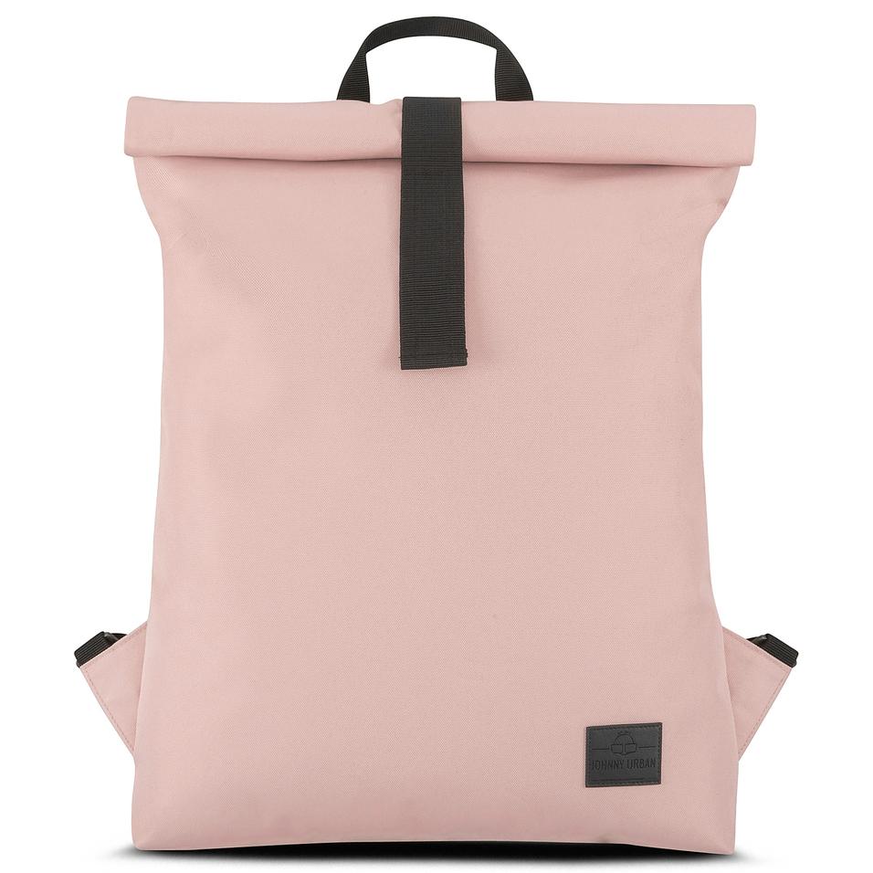 "EMIL" újrahasznosított nagyméretű rolltop hátizsák, púder rózsaszín, Johnny Urban